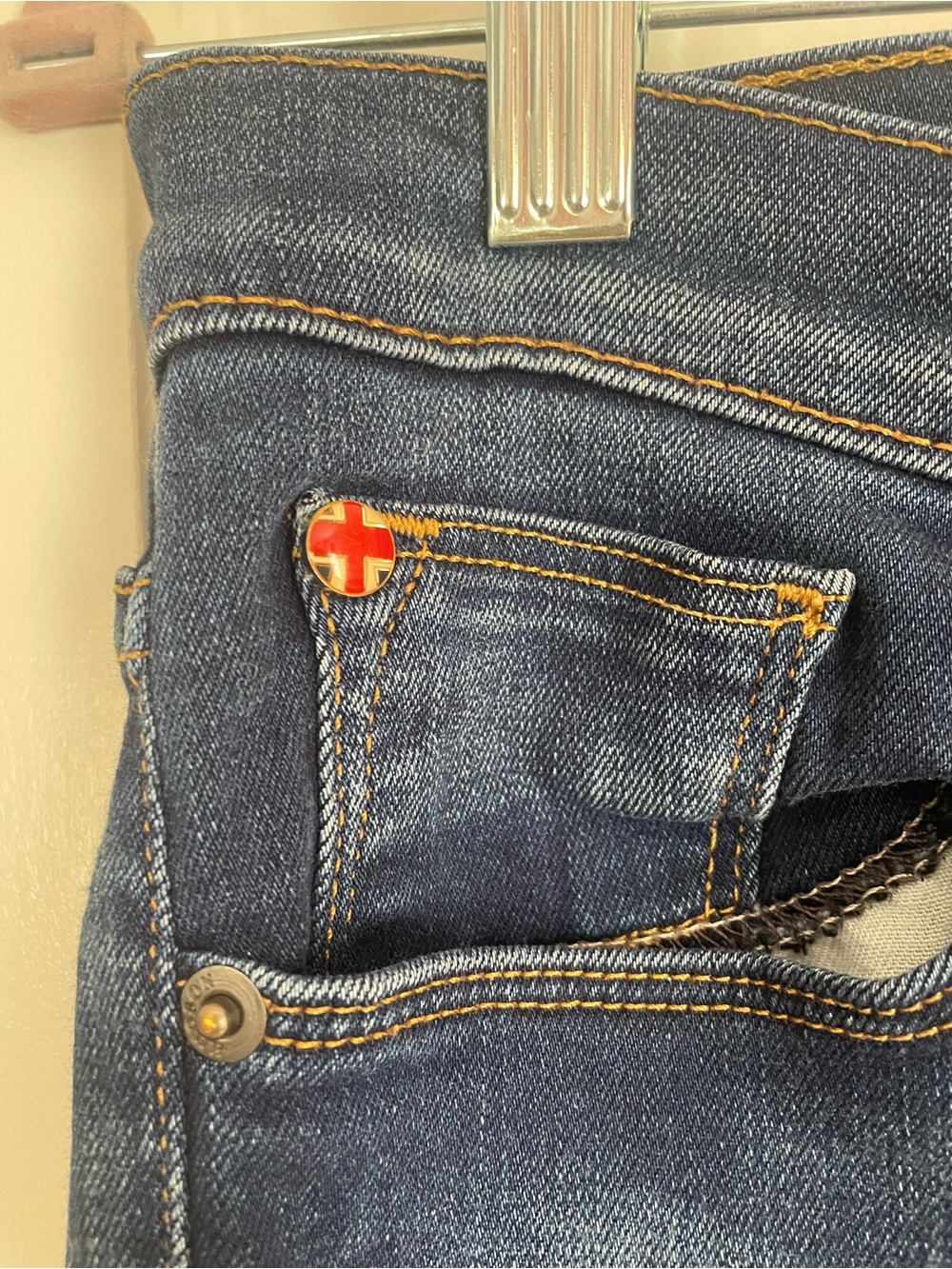 Hudson Jeans Dark Blue Nico Mid-Rise Super Skinny Jeans - Picture 7 of 14